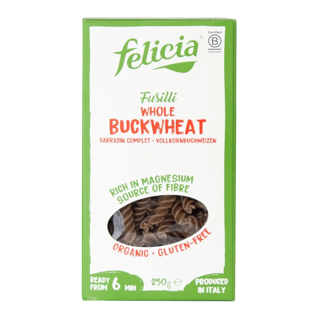 Макароны Felicia Fusilli Спиральки без глютена из гречневой муки BIO, 250г