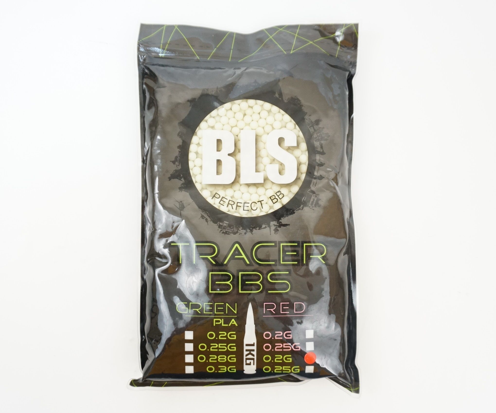 Шары трассерные BLS Tracer 0,20 г, 5000 штук (1 кг, зеленые)