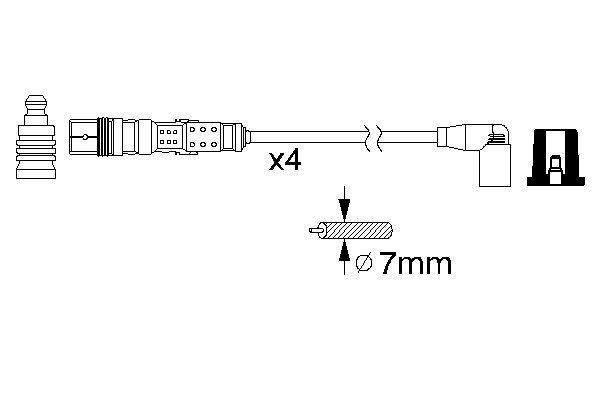 Комплект проводов VW Caddy/Lupo/Polo 1.0/1.4 95-06