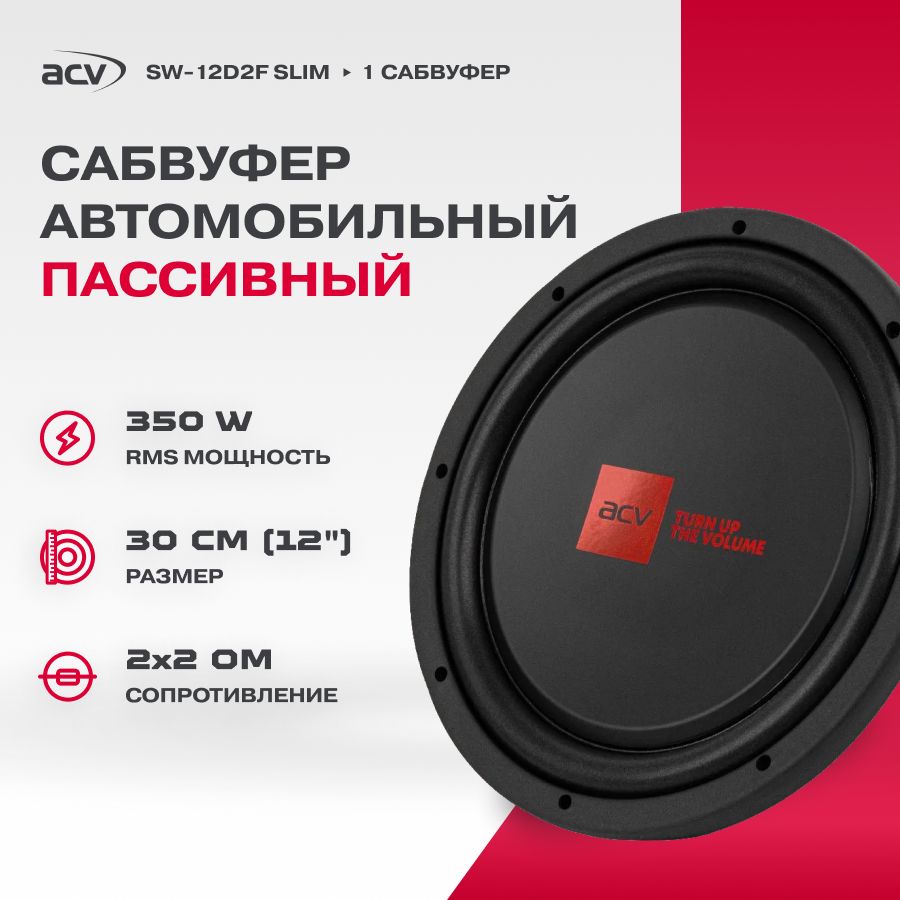 СабвуферныйдинамикACVSW-12D2FSLIM