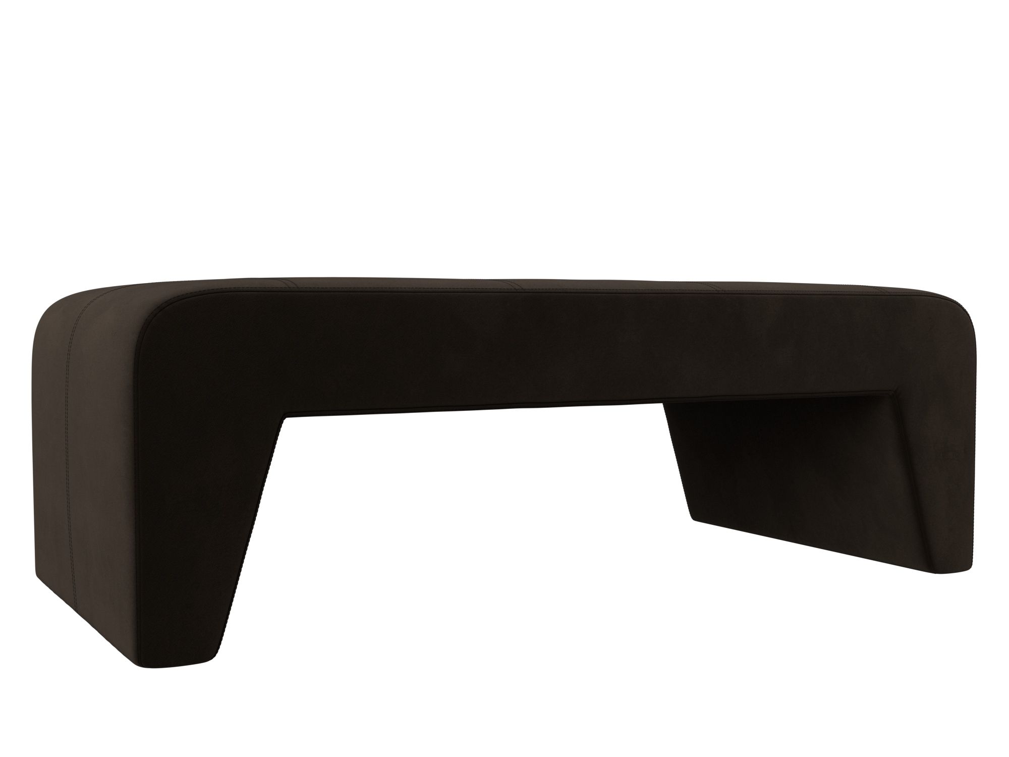 Банкетка Лига-034 120, микровельвет, механизм нераскладной, коричневый, 120x63x43см. Хит Диванов