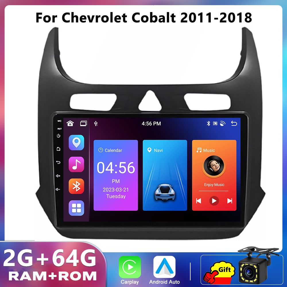 Магнитола для Chevrolet Cobalt 2011-2015, 2/64Гб ANDROID, 4 ядерный процессор, IPS экран 9 дюймов, Wifi, андроид штатная автомагнитола, головное устройство Шевроле Кобальт