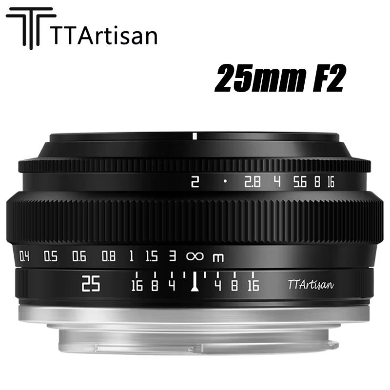 TTartisan Объектив 25mm F2 APS-C для Sony E Mount, Широкоугольный объектив