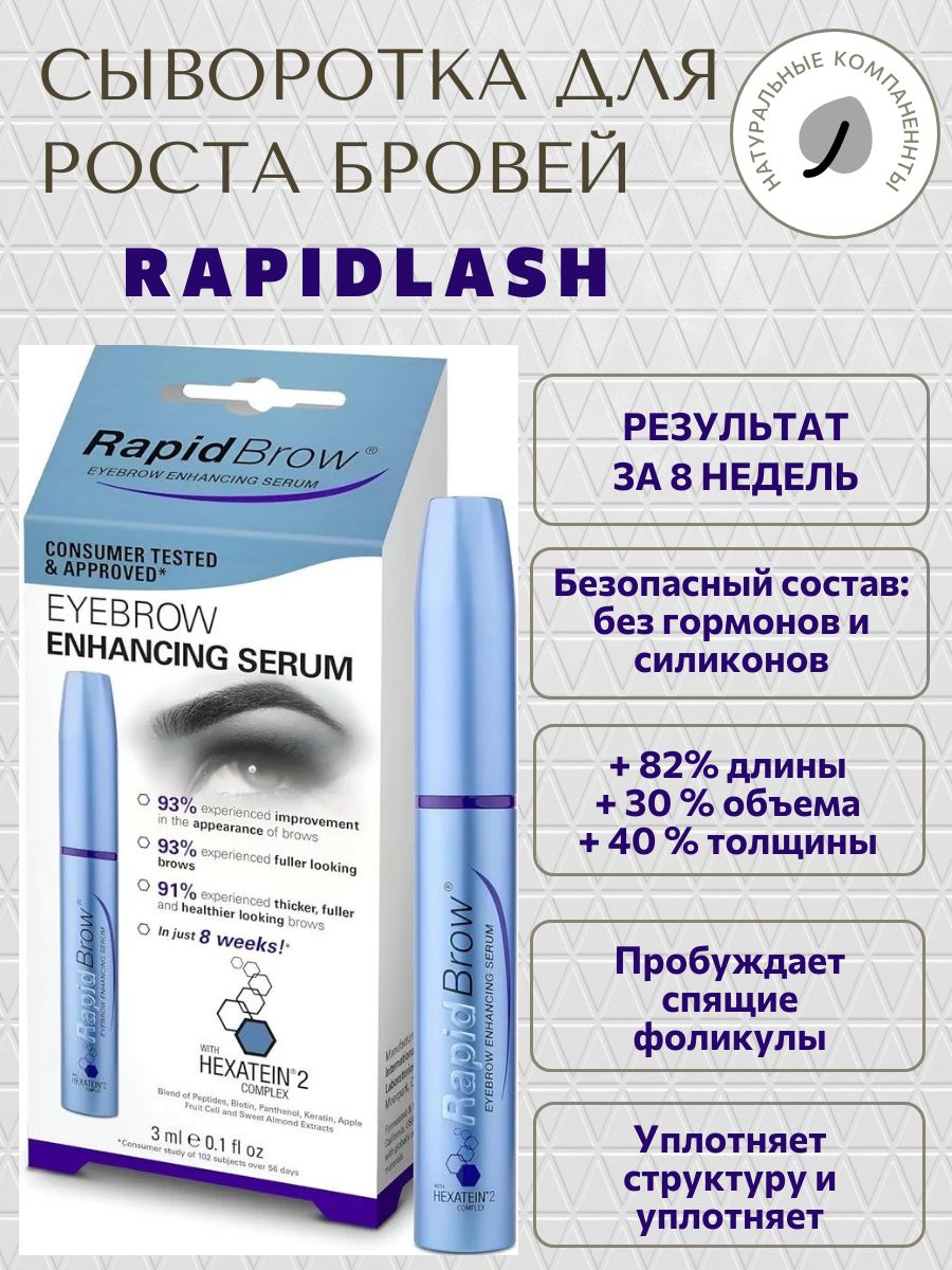 Rapidlash, Сыворотка для роста бровей, 3 мл