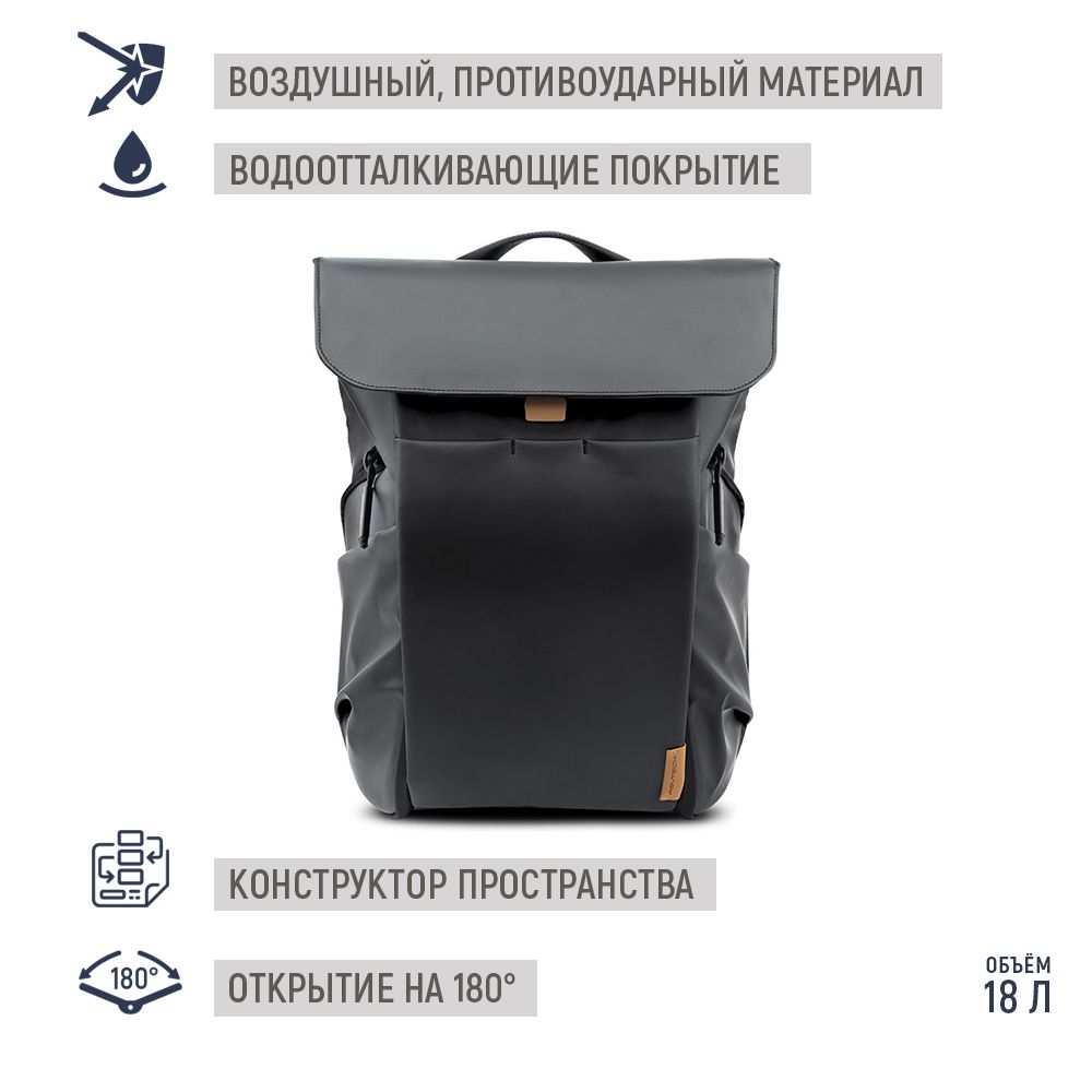 Рюкзак для фото PGYTECH OneGo Backpack 18L (Obsidian Black), P-CB-028, фоторюкзак