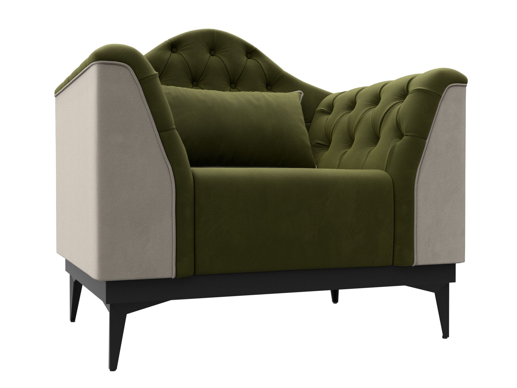 Кресло Флорида, микровельвет, механизм нераскладной, зеленый, 100x85x99см. Хит Диванов