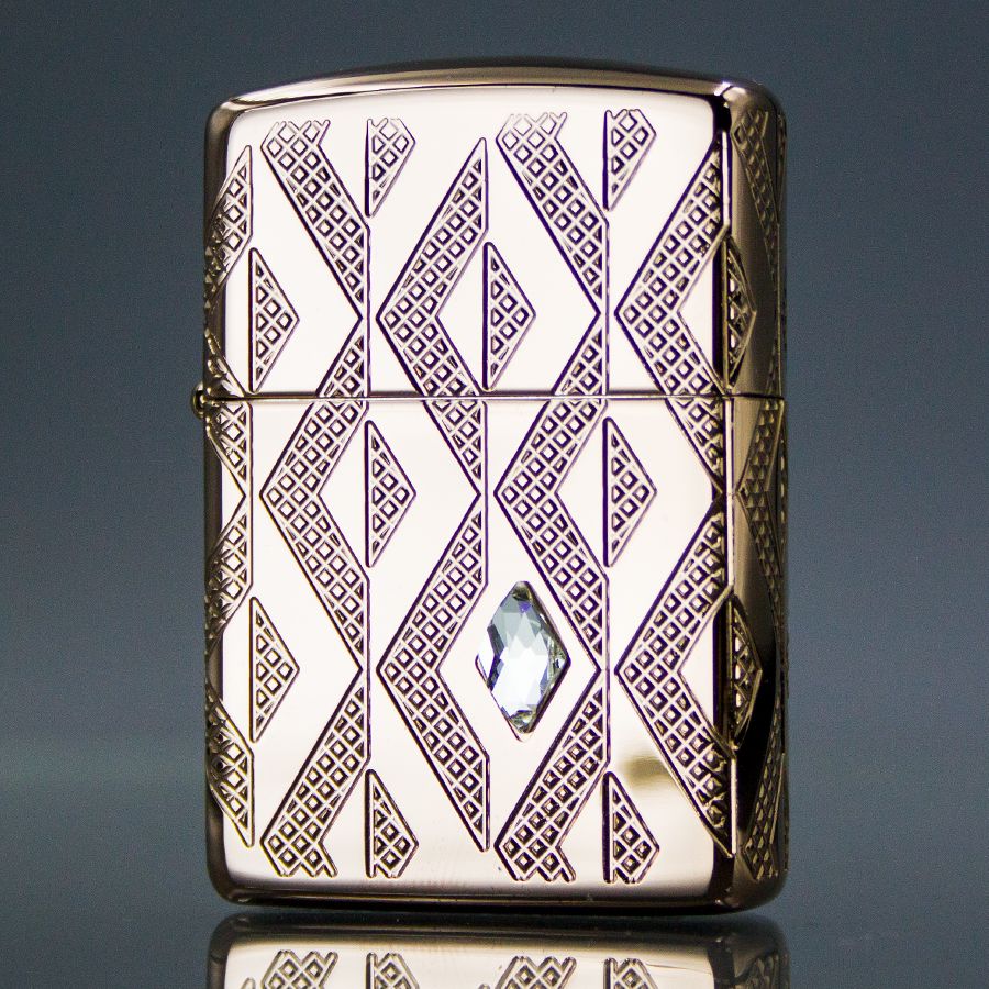 Зажигалка бензиновая Zippo Armor Geometric Diamond Pattern Design