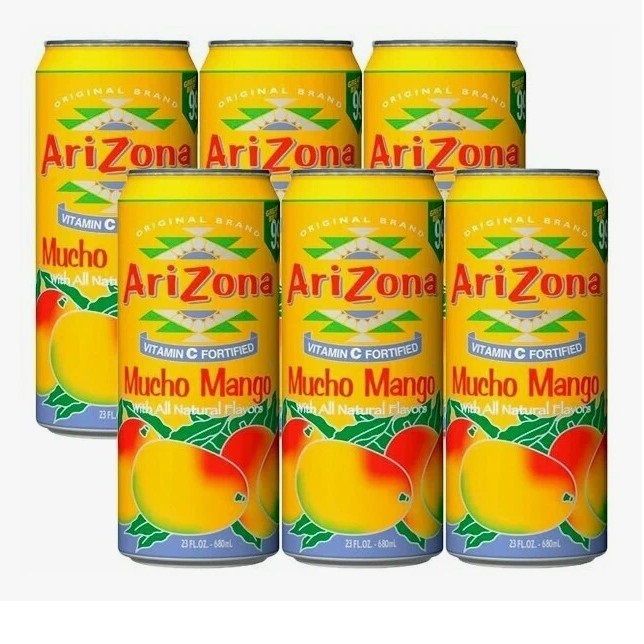 Arizona Mucho Mango (вкус - Манго), 680 мл *6 шт - Холодный чай