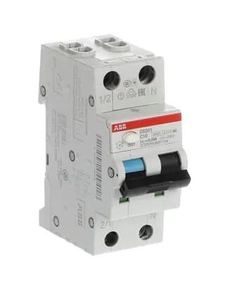 Дифференциальный автомат 2 полюсный ABB DS201 C10A 30mA,6kA-230B