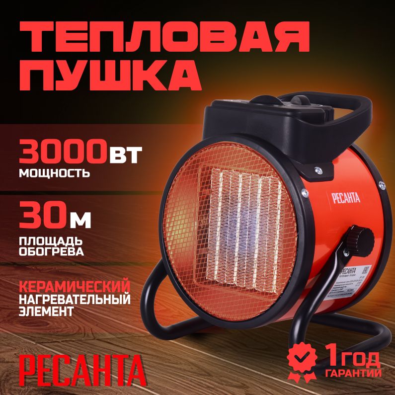 Тепловая пушка электрическая Ресанта ТЭПК 3K, 220в