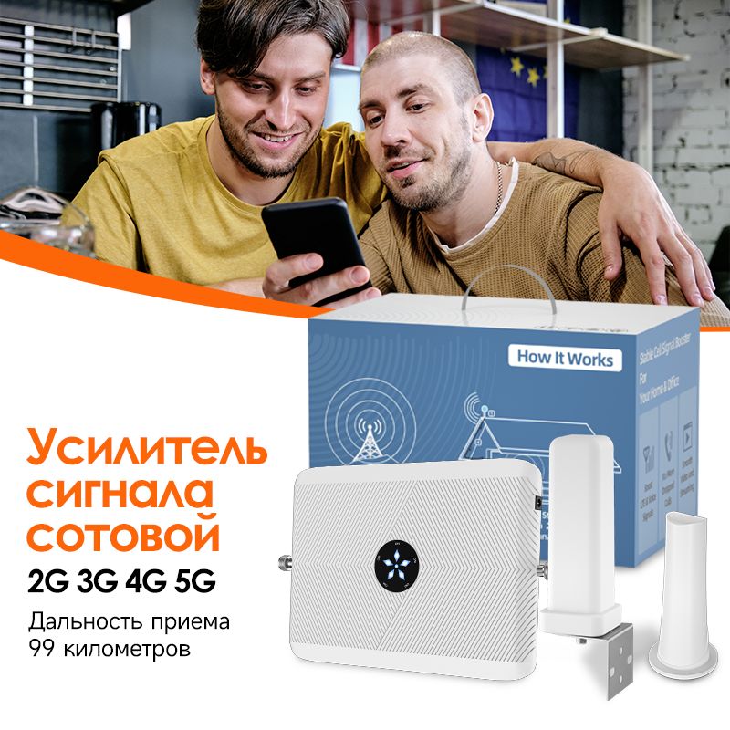 Усилитель сигнала 2G 3G 4G 5G CONFIXPAND, для России, ретранслятор мобильного телефона 5 диапазона, покрытие 1000 м