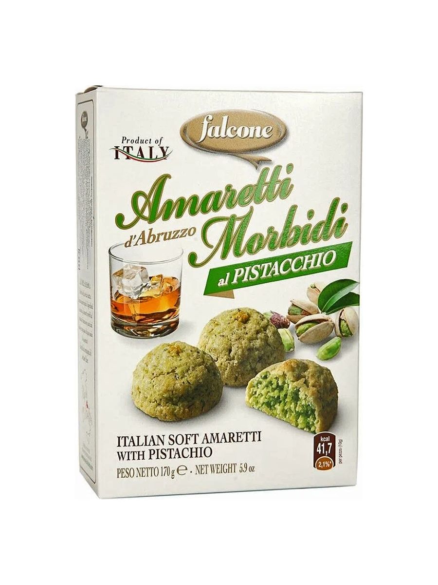 Печенье Falcone Amaretti D'Abruzzo с фисташками, 170 гр, Италия