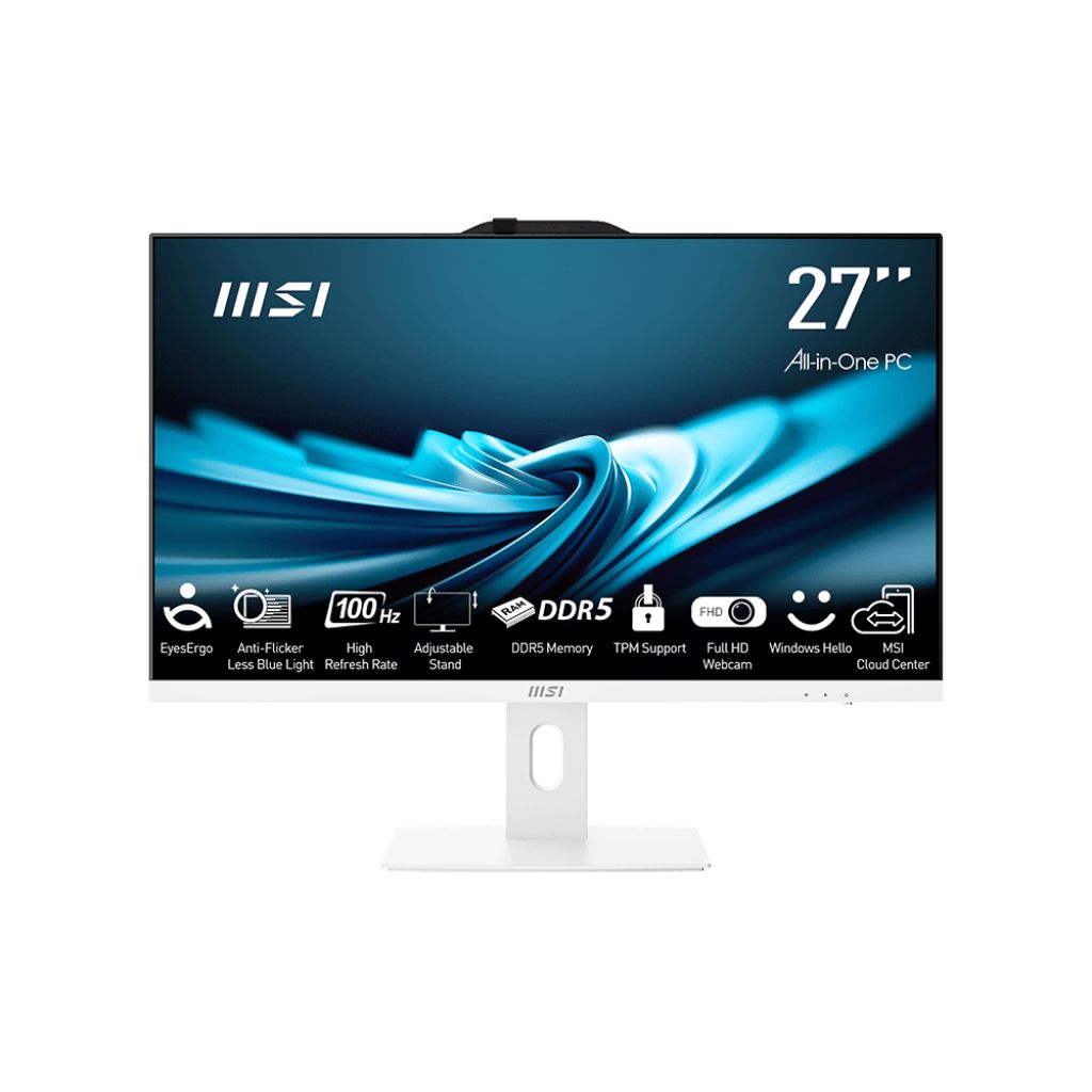 MSI 27" Моноблок 9S6-AF8322-619 (Intel Core i3-14100, RAM 16 ГБ, SSD 512 ГБ, Intel UHD Graphics 730, Без ОС), 9S6-AF8322-619, белый, Русская раскладка