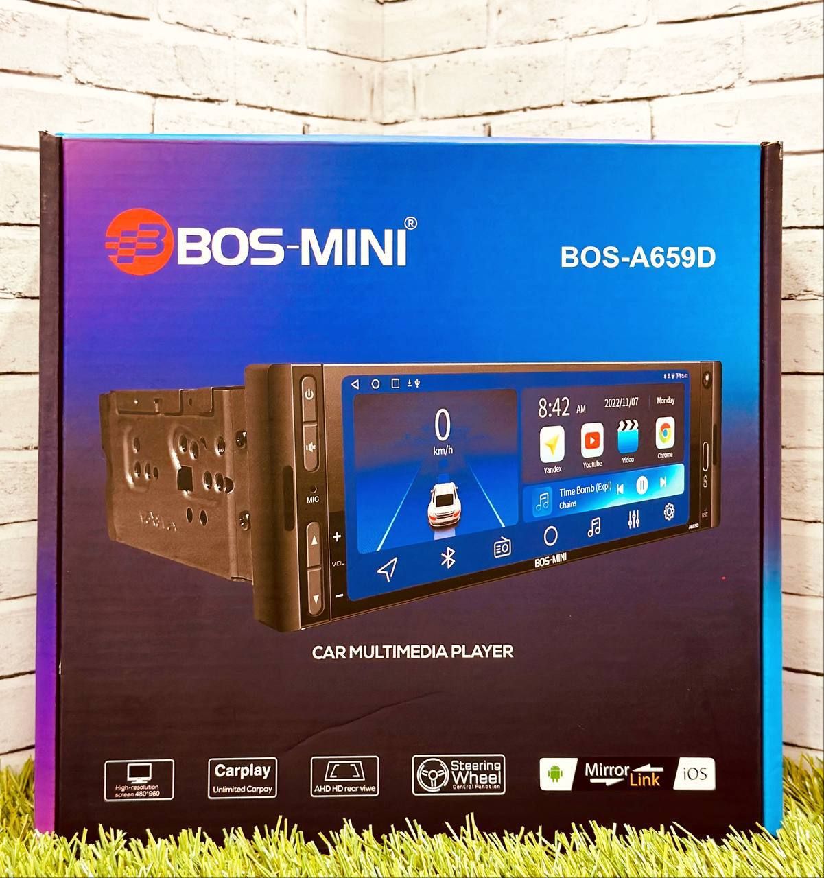 Автомагнитола Bos Mini Bos A659D 1Din/6.6 дюймов/55W/2/32gb