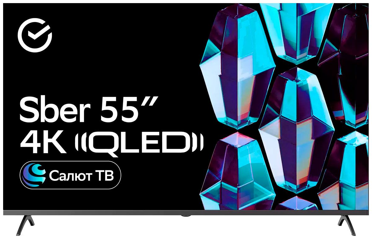 SberТелевизорSDX-55UQ523555"4KUHD,черно-серый