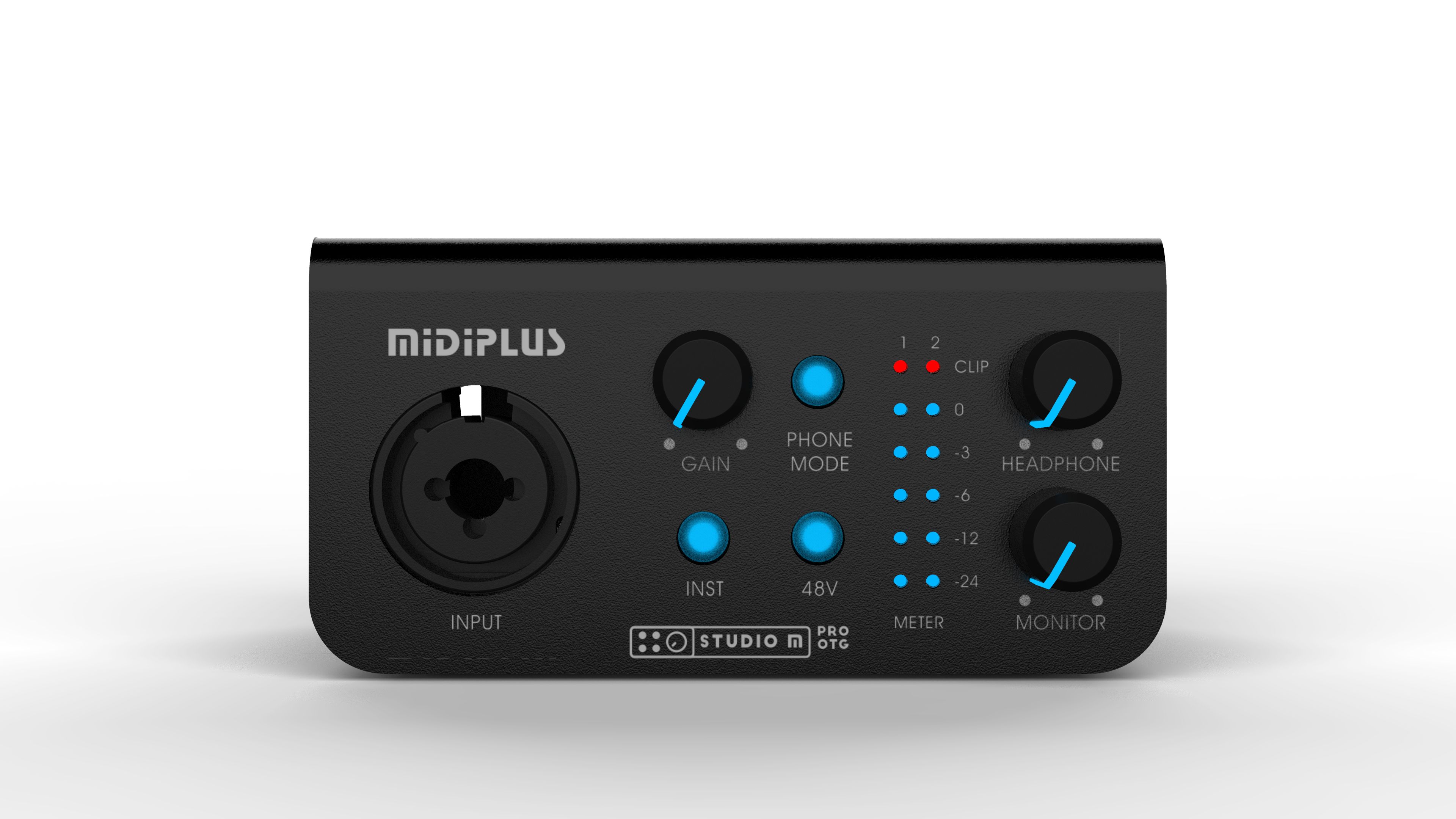 Midiplus Studio M pro OTG - аудиоинтерфейс USB, 1 вход/2 выхода c OTG