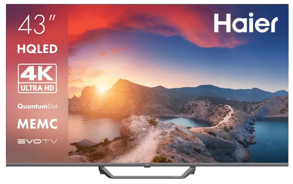 Haier Телевизор 43 Smart TV S2 Pro 43" 4K UHD, черный