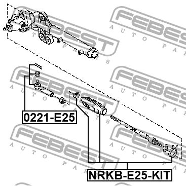 Пыльник рулевой NISSAN CABSTAR TWNMAKE F24W 2007.12-2009.12 NRKB-E25-KIT FEBEST NRKB-E25-KIT