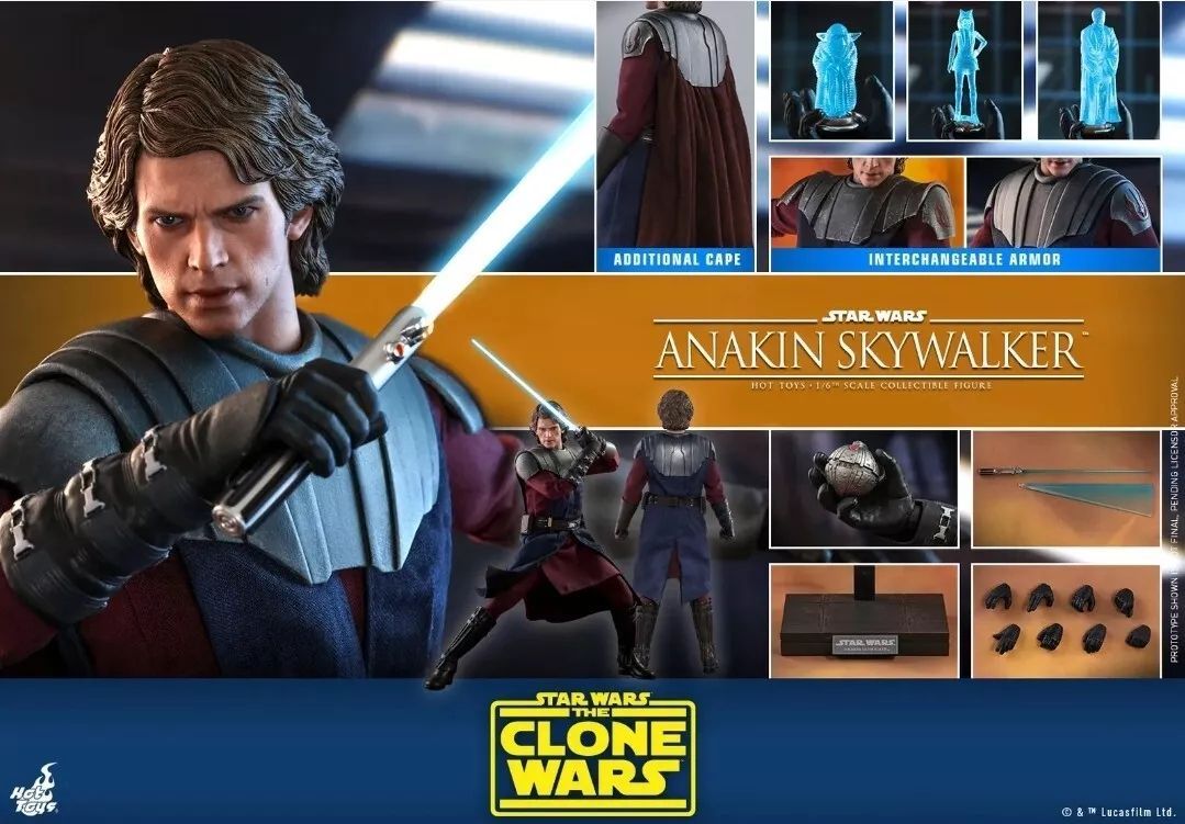 Hot Toys Star Wars The Clone Wars Anakin Skywalker TMS019 1 6 Action Figure OZON 1739236283