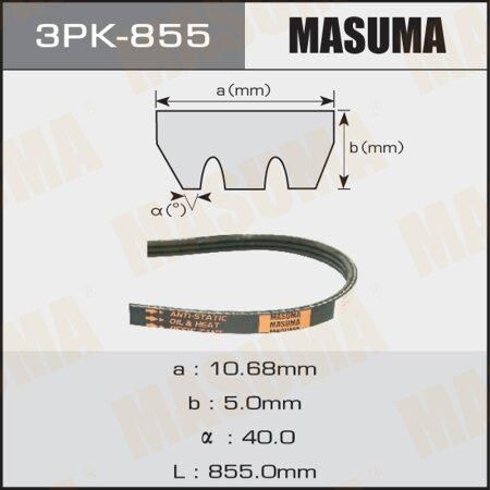 Ремень поликлиновой 3PK855 Masuma MASUMA 3PK-855