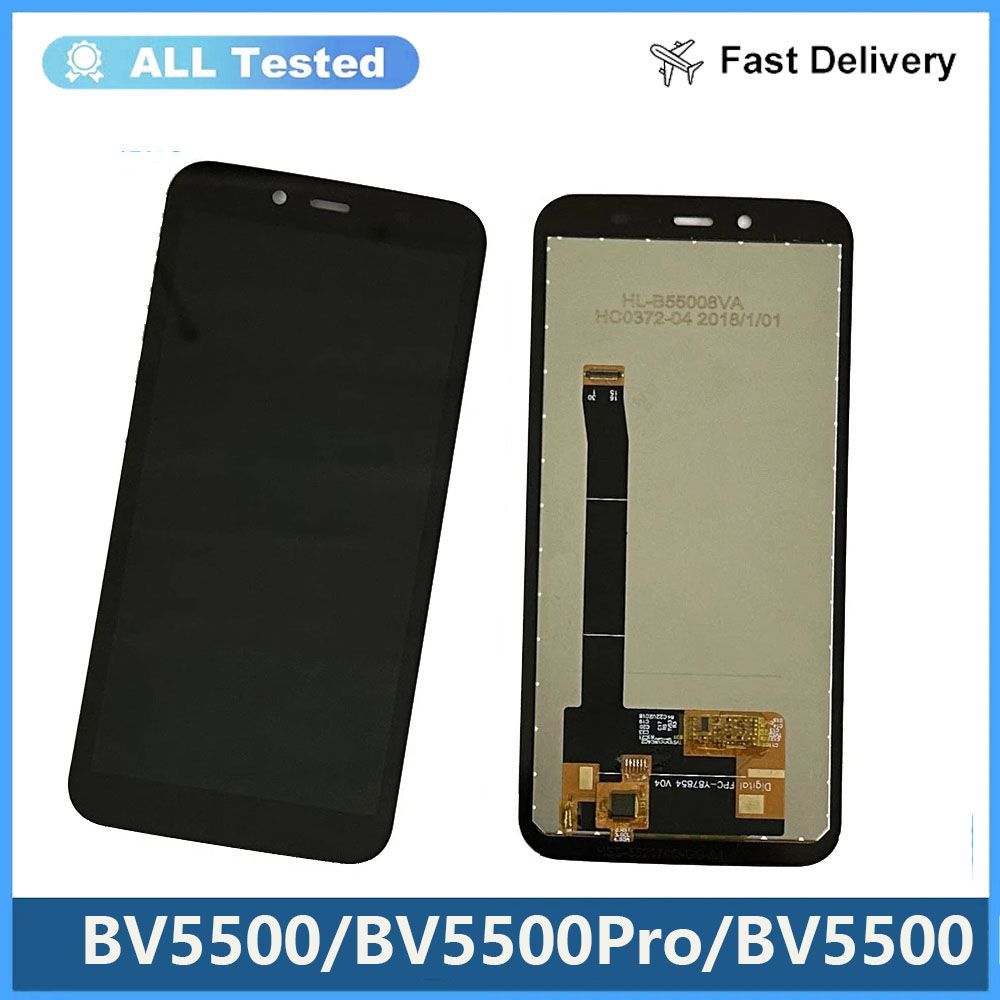 ДисплейдляBlackviewBV5500/BV5500Pro/BV5500Plus,дисплейвсборессенсорнымэкраном,черный,содержатьинструментов+клейB7000