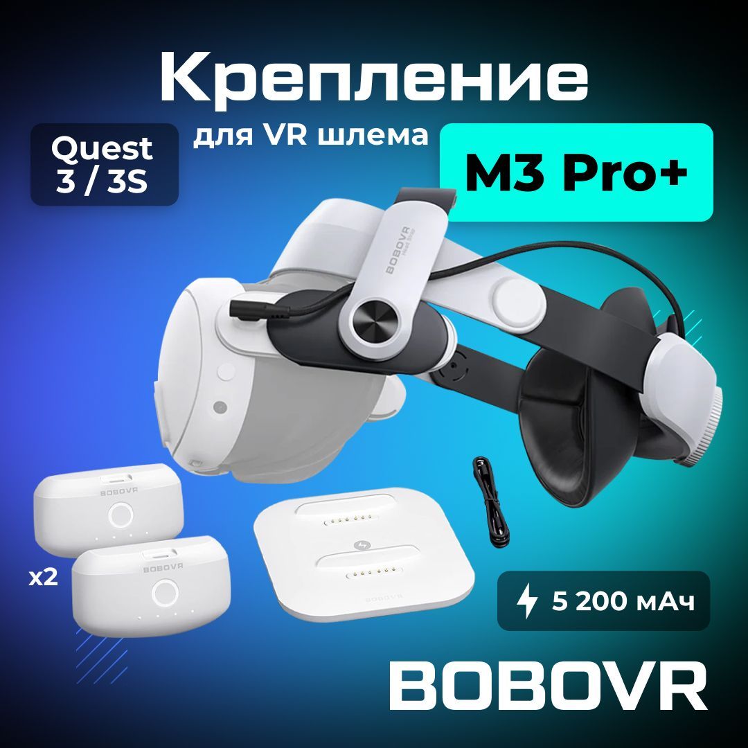 Крепление BOBOVR M3 Pro Plus для Oculus Quest 3/ 3S аксессуары Meta