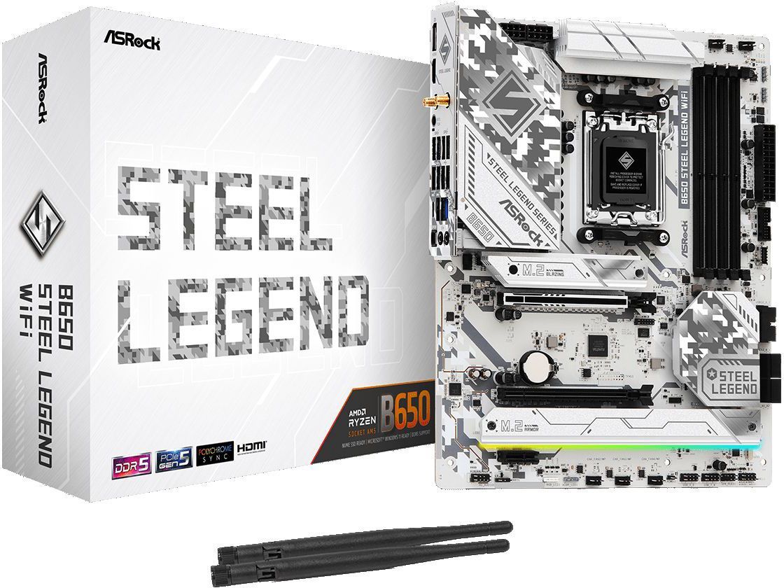 ASRockМатеринскаяплатаB650SteelLegendWIFIDDR5