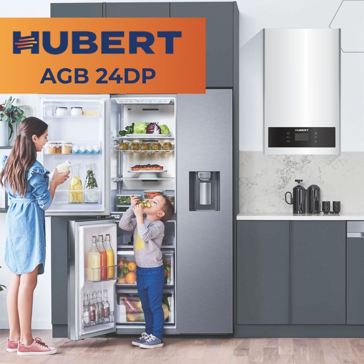 HUBERT AGB 24 DP 24 кВт двухконтурный газовый настенный котел