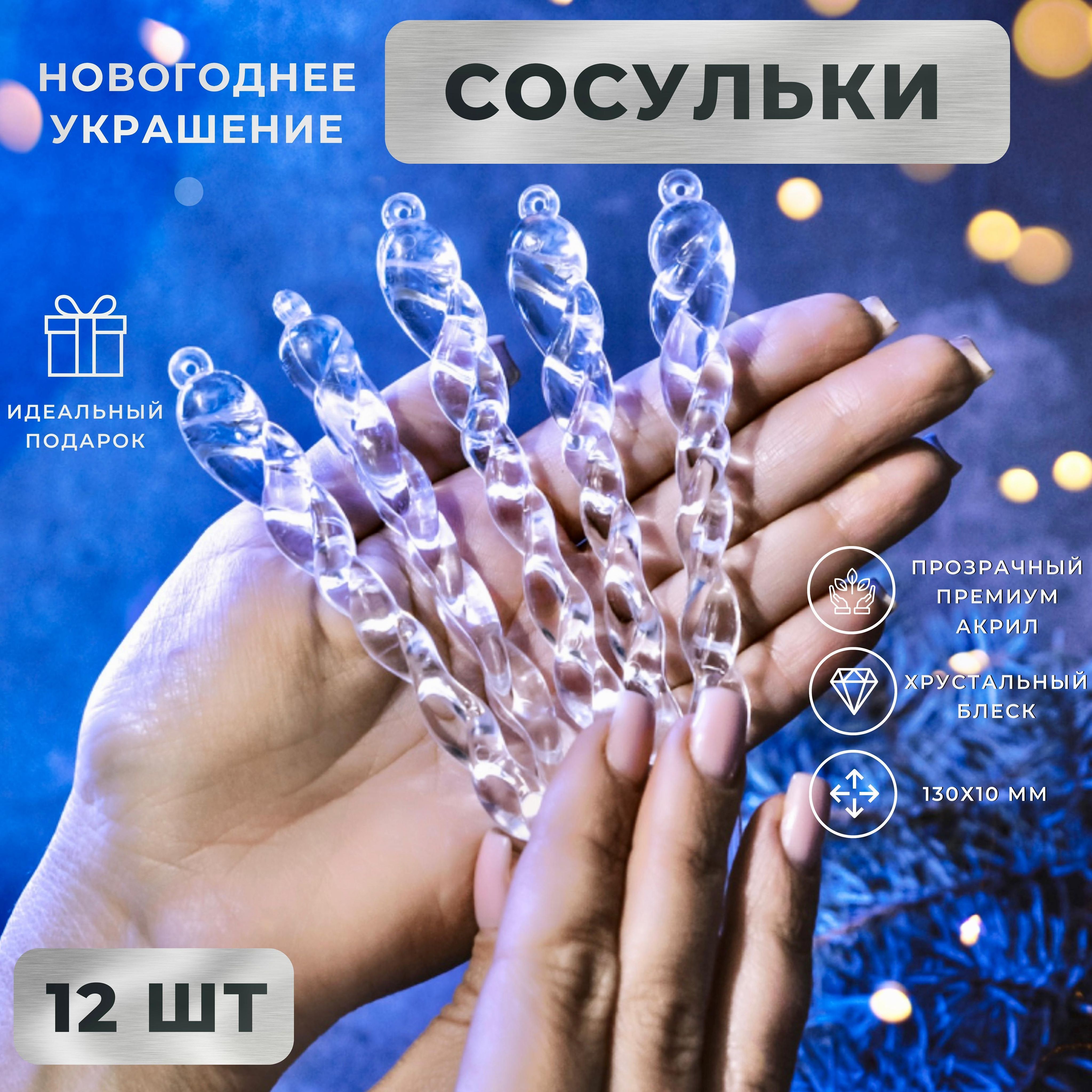 Сосулькинаелкупрозрачные,игрушкинаелкуновогодние,елочныеигрушки