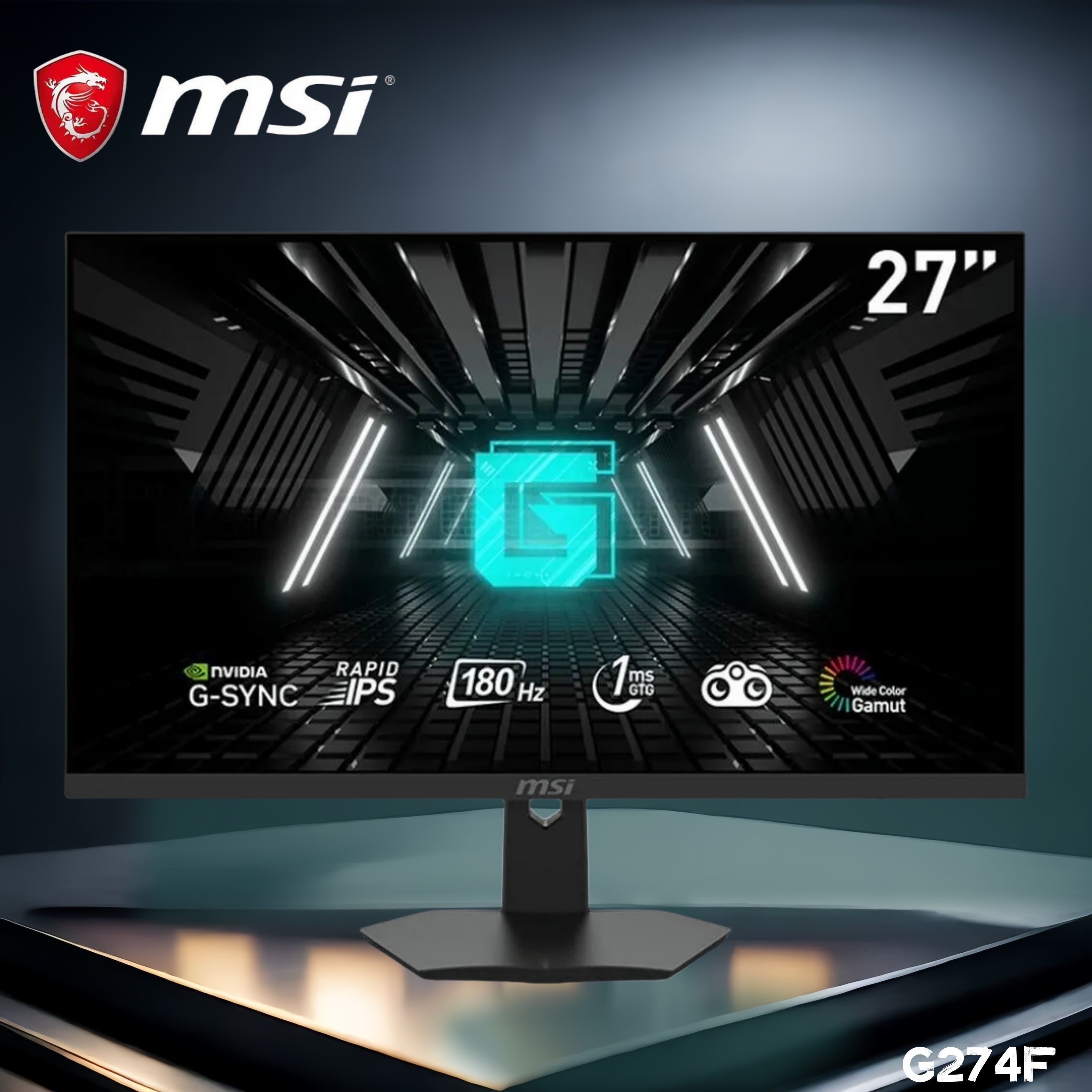 MSI27"МониторMSiG274F,прозрачный,черный