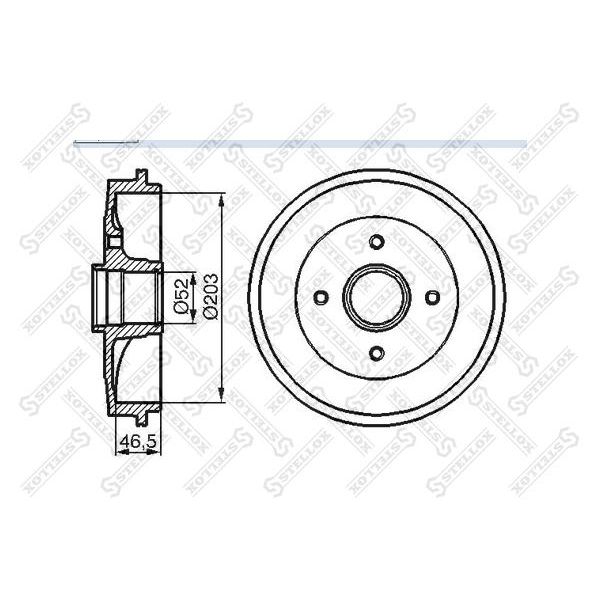 барабан тормозной peugeot 106/206 all 96> STELLOX 6025-1905-SX, oem 424759