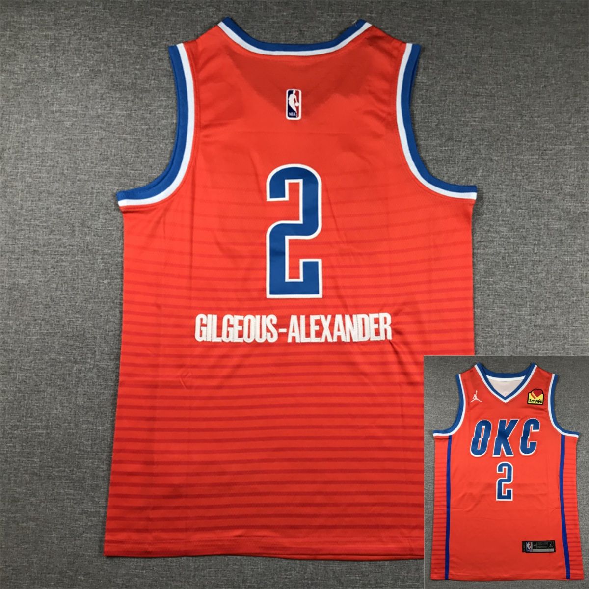 Форма баскетбольная NBA Jerseys Shai Gilgeous-Alexander Oklahoma City Thunder Баскетбольный жилет спортивная рубашка