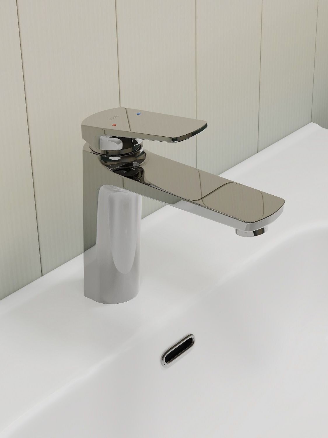 Фото товара на маркетплейсе ozon Смеситель для раковины, латунь, глянцевый хром, Ever, IDDIS, EVESB00i01