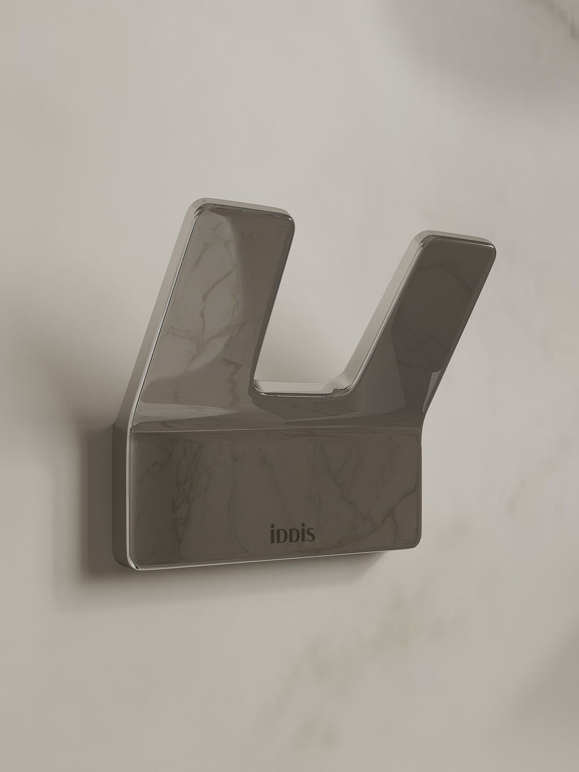 Фото товара на маркетплейсе ozon Крючок двойной для ванной комнаты IDDIS, сплав металлов, хром, Slide, SLISC20i41