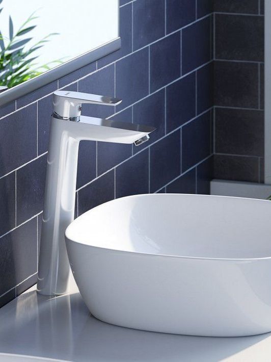 Фото товара на маркетплейсе ozon Высокий смеситель для накладной раковины, белый, Cloud, IDDIS, CLOSB01i01