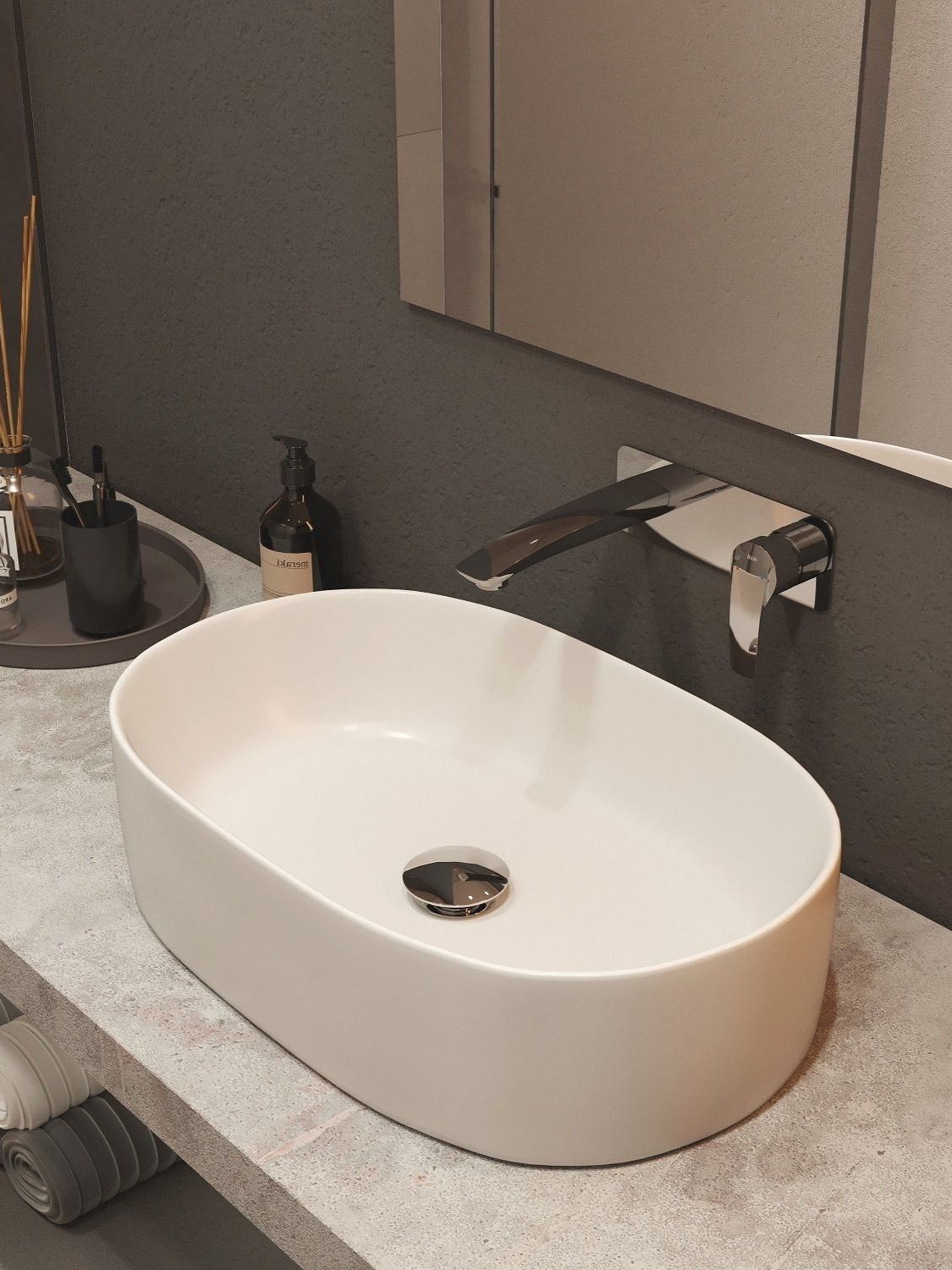 Фото товара на маркетплейсе ozon Раковина накладная, белая, глянцевая, Ray, IDDIS, RAYWS13i27