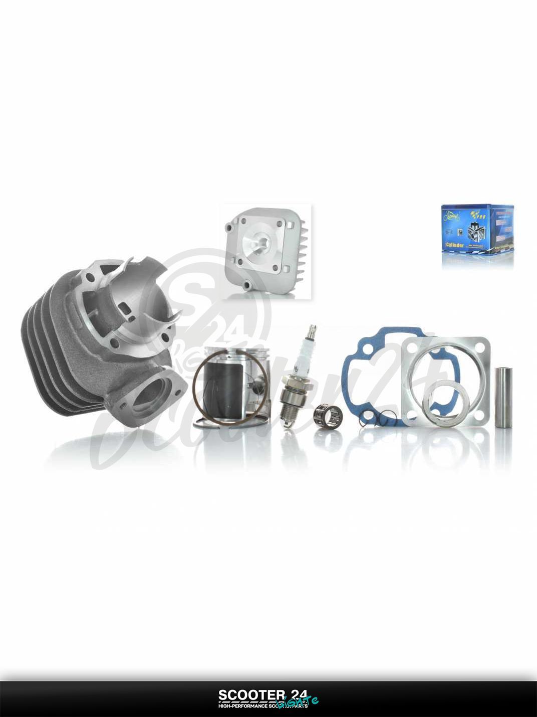 Поршневая группа (ЦПГ) на скутер Honda DIO ZX тюнинг D47 тефлон +голова #PRO "LIPAI" / Хонда Дио ЗХ 34 35