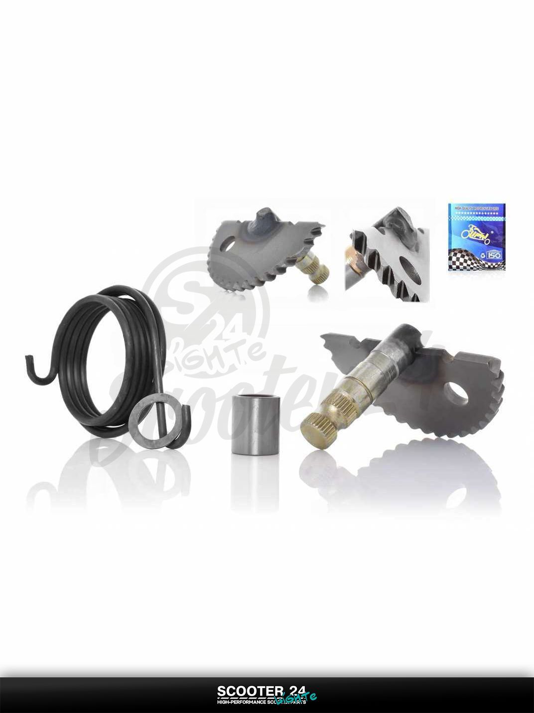 Сектор кикстартера на китайский скутер 139QMB GY6 50 L60 +втулка, пружина "LIPAI"