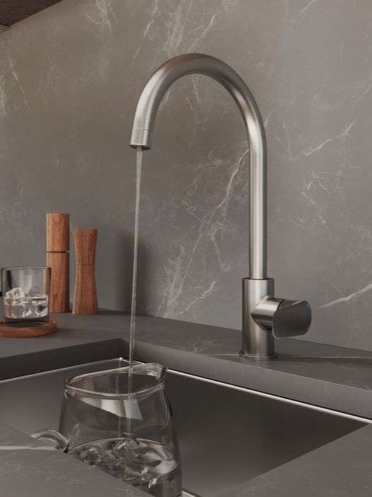 Фото товара на маркетплейсе ozon Смеситель для кухни с фильтром для питьевой воды, Milardo, сатин, Rora, RORBNFJM05