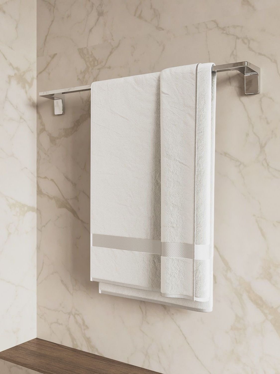 Фото товара на маркетплейсе ozon Держатель для полотенец в ванную, нержавеющая сталь, Slide, хром, IDDIS, SLISC10i49