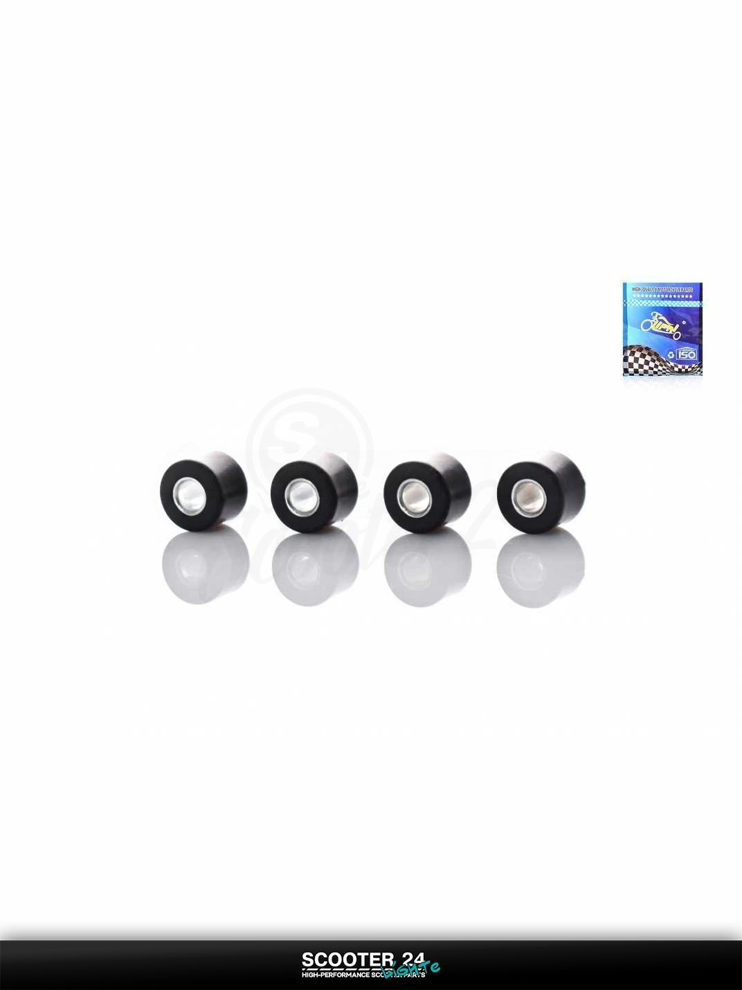 Сайлентблоки амортизатора (4шт) d14, D23 силикон "LIPAI" на мотоцикл / мопед и скутер / для мототехники (черный)