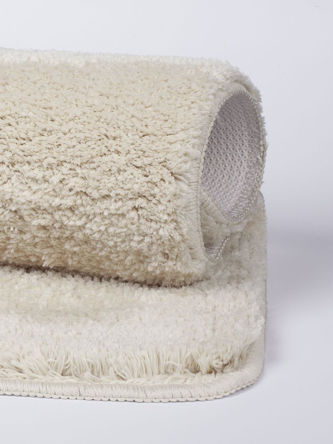 Фото товара на маркетплейсе ozon Коврик для ванной комнаты и туалета 50х80 см, мягкий, пушистый, противоскользящий, микрофибра, бежевый, BSQS01Mi12