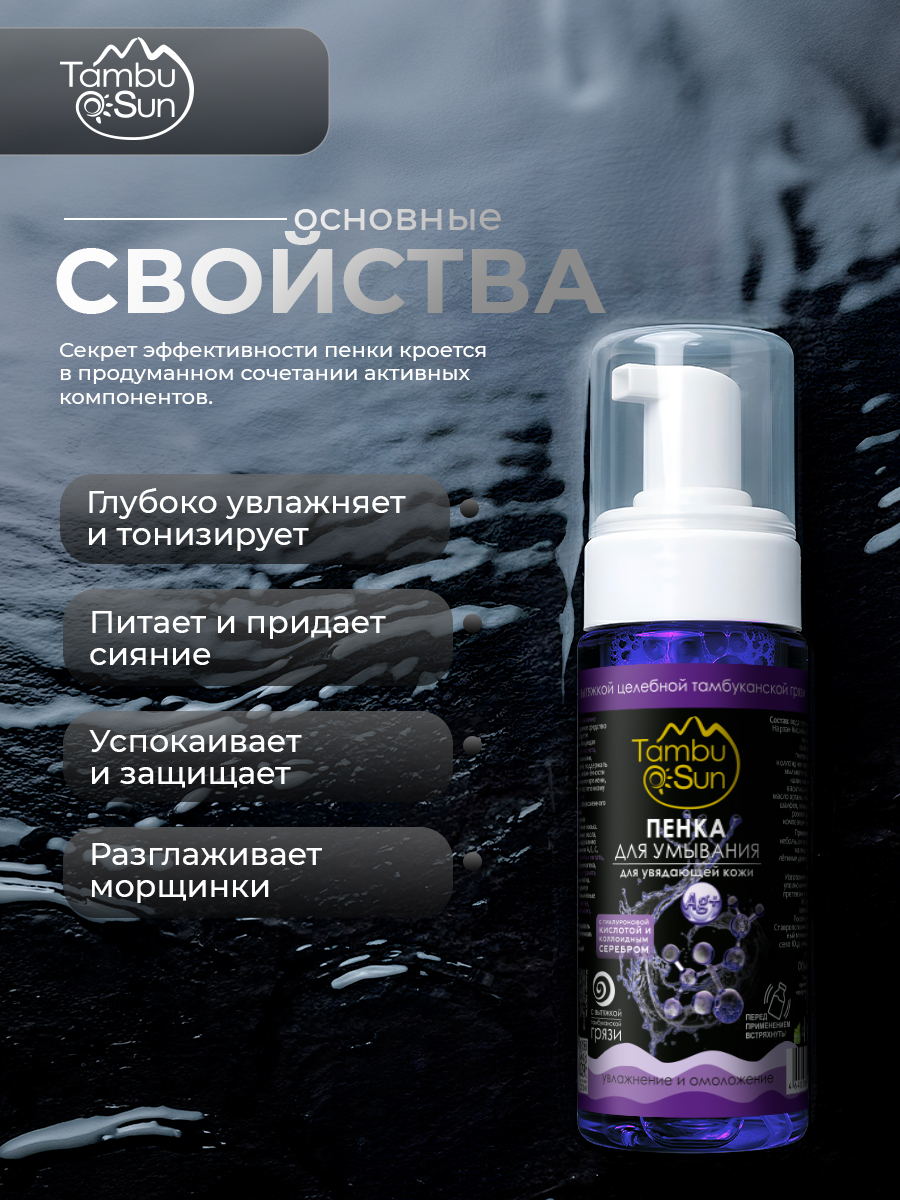 Пенка для умывания лица увлажняющая с Гиалуроновой кислотой