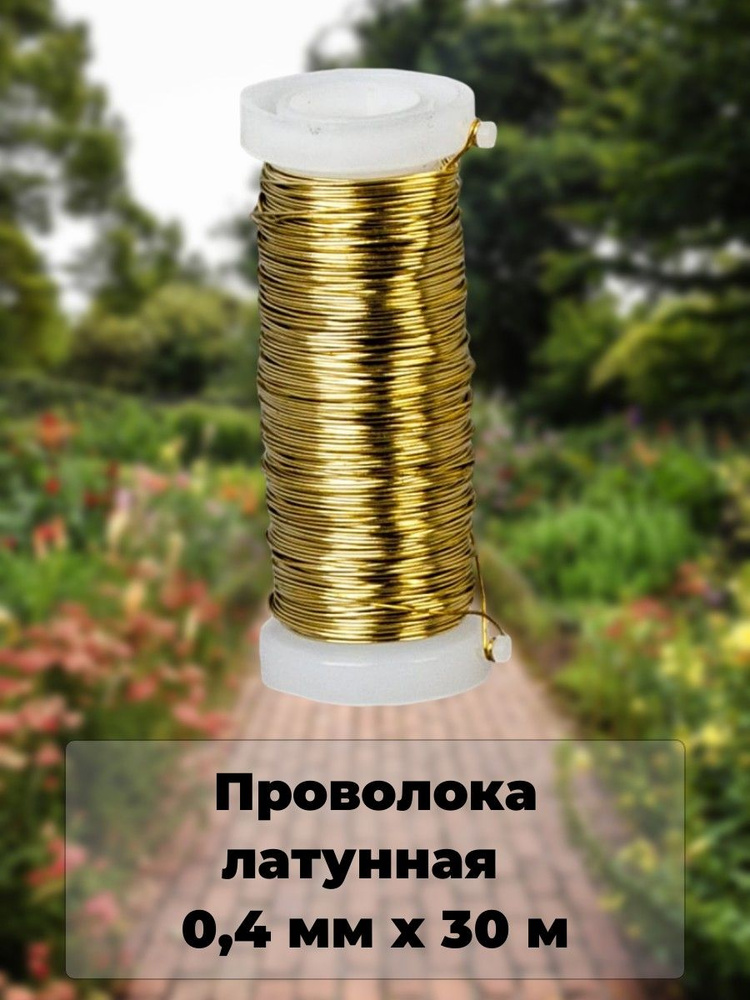 Проволока латунная диаметр 0,4 мм х 30 м - купить с доставкой по ...