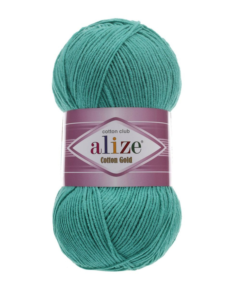 Пряжа Alize Cotton Gold (Ализе Коттон Голд) - изумрудный (610), 100 г / 330 м (55% хлопок, 45% акрил) #1