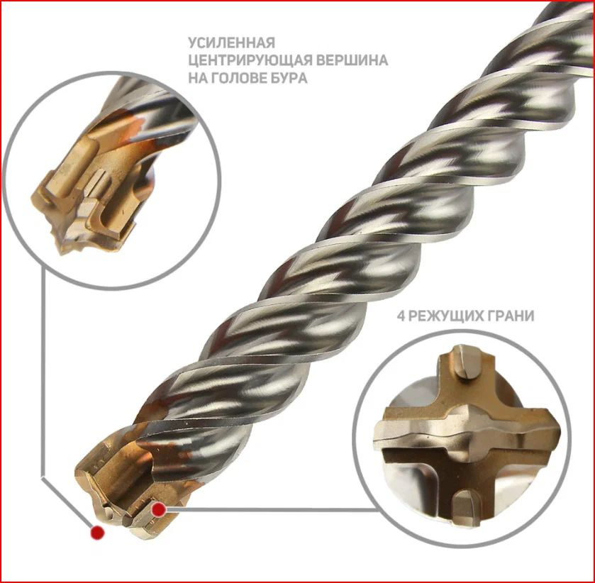 Бур SDS+ Ritter Profi Zentro 6х 50/110 (DreBo, Германия) по армированному бетону  #1