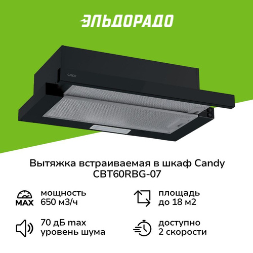 Отзывы на Вытяжка встраиваемая в шкаф Candy CBT60RBG-07 от покупателей OZON