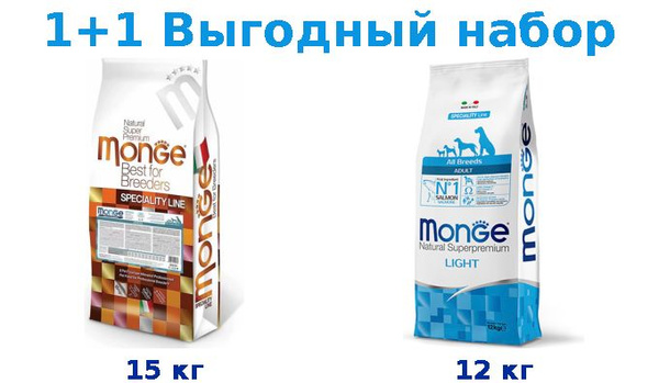 Сухой корм Взрослые, Monge Dog Speciality Hypoallergenic Salmon & Tuna ...