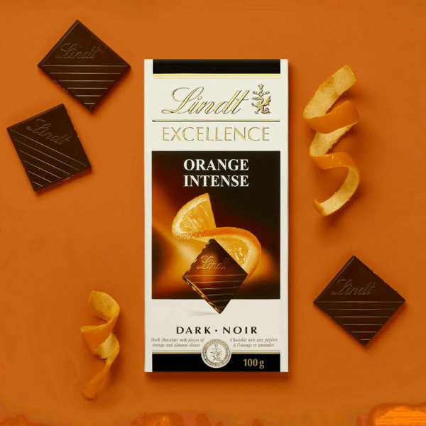 Шоколад Lindt Excellence темный с апельсином 100гр (Франция) - купить с ...