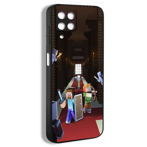 чехол на Samsung Galaxy A12 майнкрафт Игра Minecraft простой дизайн ...